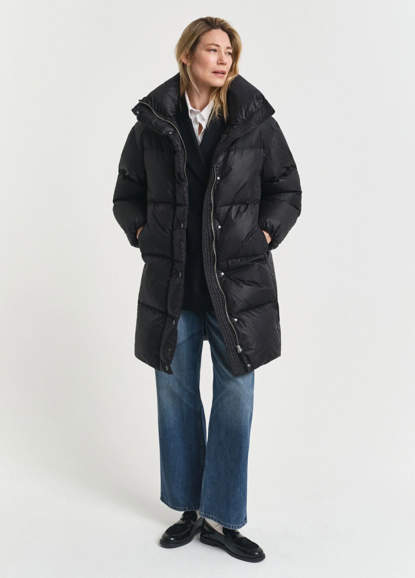 Relaxed fit dunfrakke