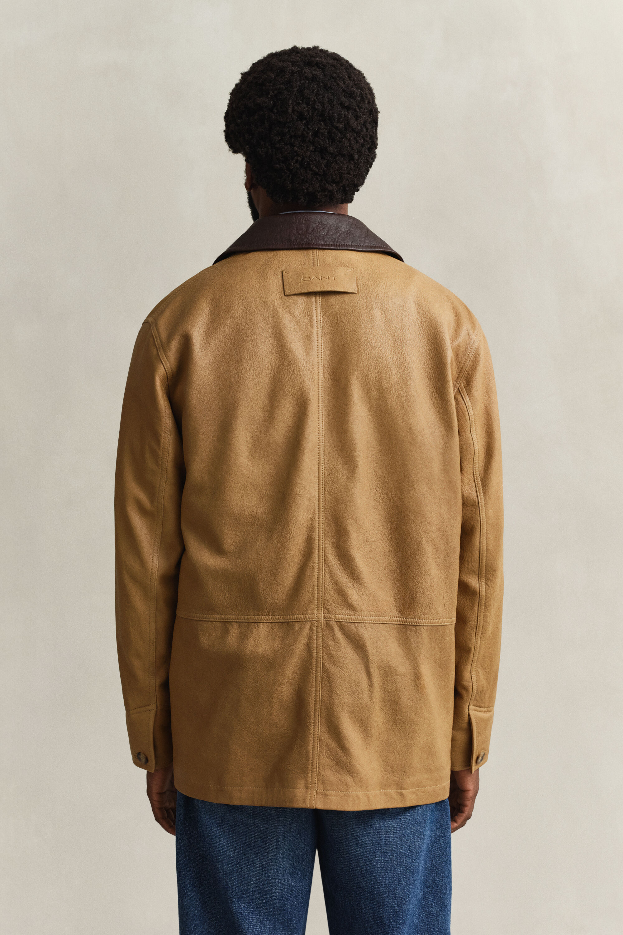 Decker jakke af læder