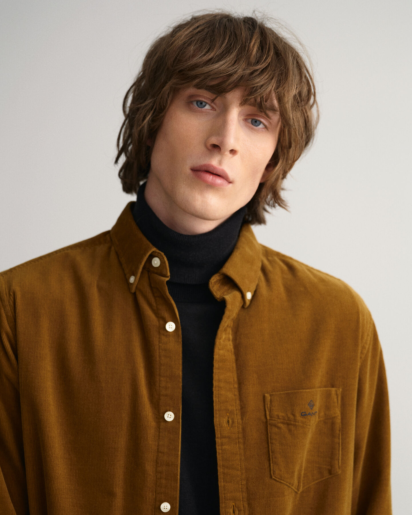 Regular fit skjorte af jernbanefl&oslash;jl