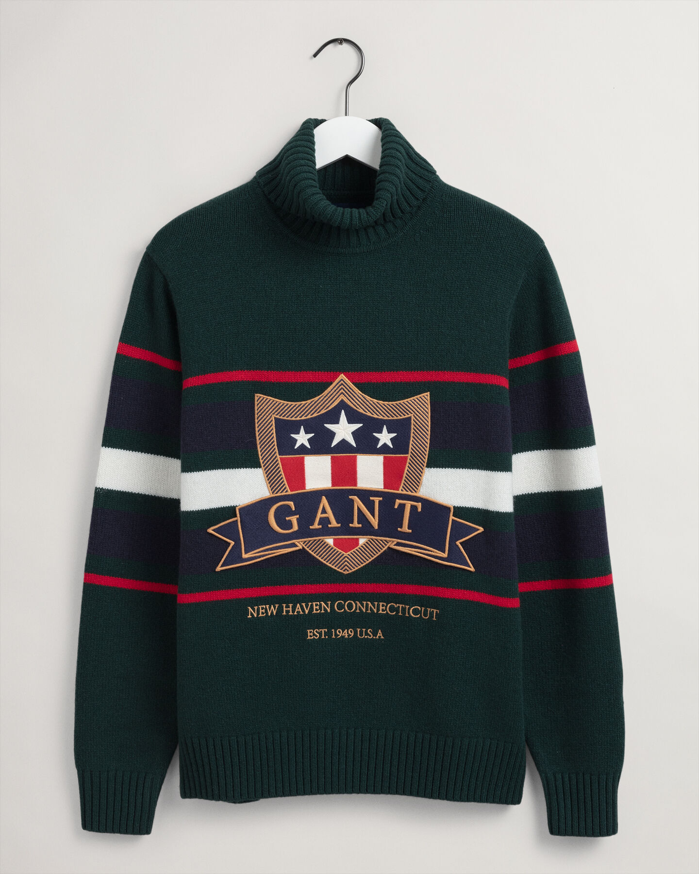 Banner Shield sweater med rullekrave