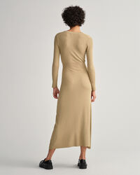 Ribstrikket cardigan-kjole