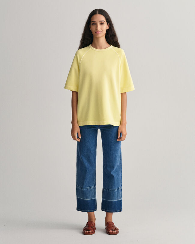 Sunfaded kort&aelig;rmet sweatshirt