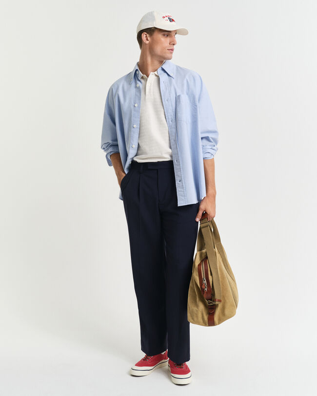 Stribet poloskjorte med tekstur