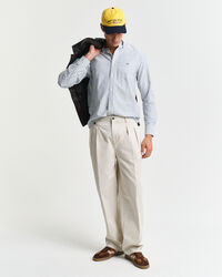 Regular fit klassisk stribet Oxford-skjorte