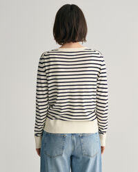 Fine Knit Striped Cardigan