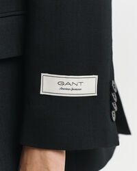 Relaxed fit dobbeltradet hopsack blazer i uldblanding