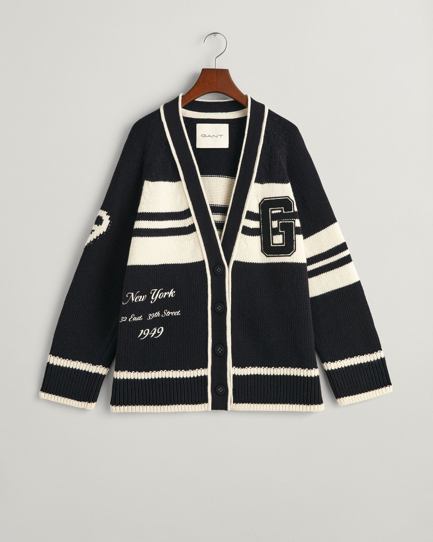 GANT Varsity cardigan med V-hals
