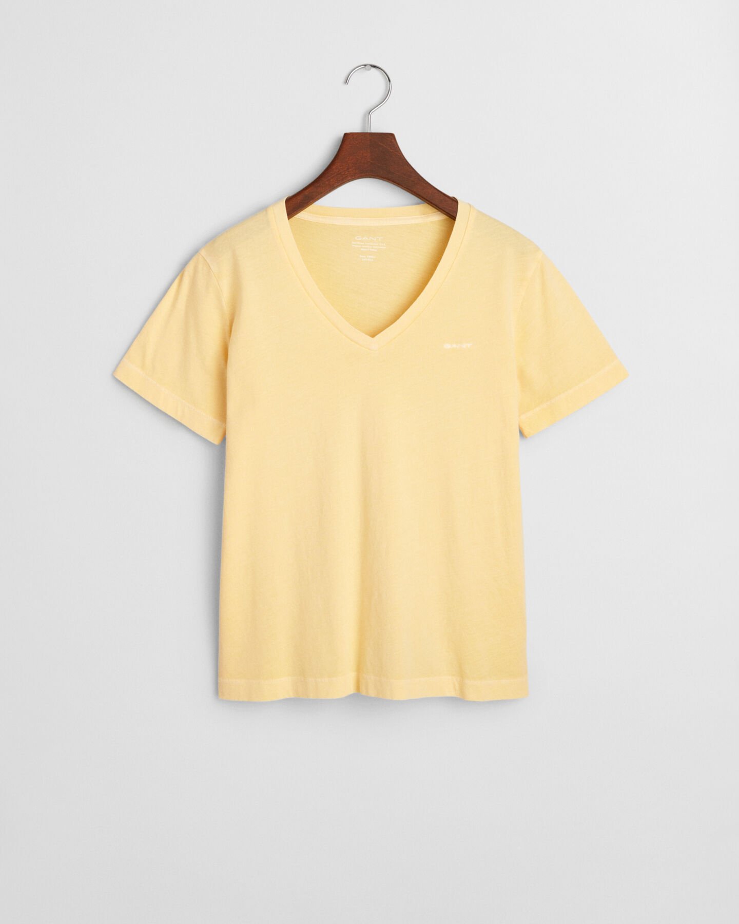 Sunfaded T-shirt med V-hals