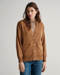 Ensfarvet Oversized cardigan