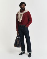 Regular fit skjorte af bomuldsjernbanefløjl