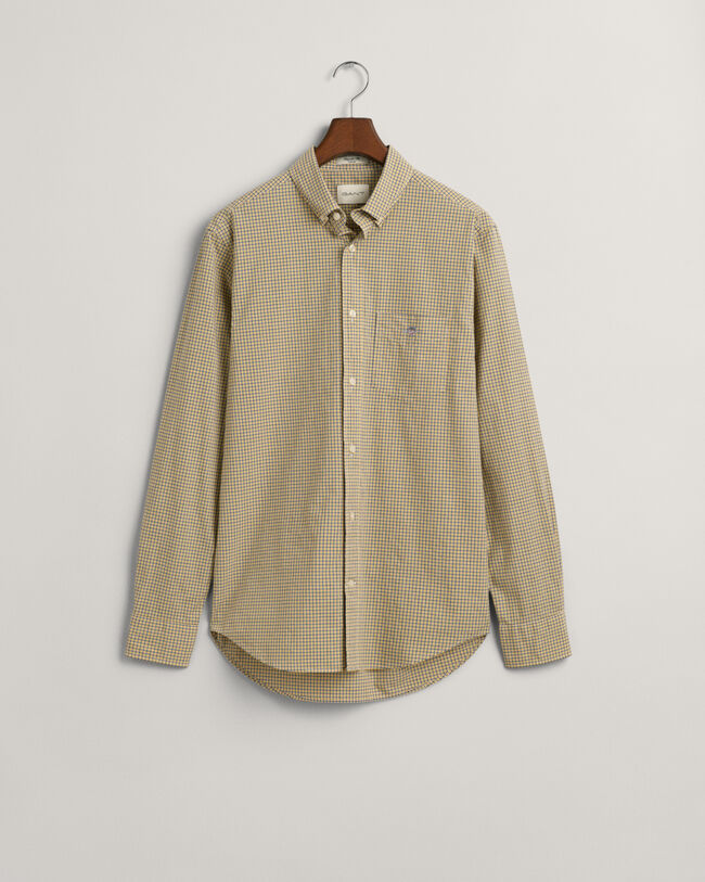 Regular fit poplin-skjorte med mikrotern