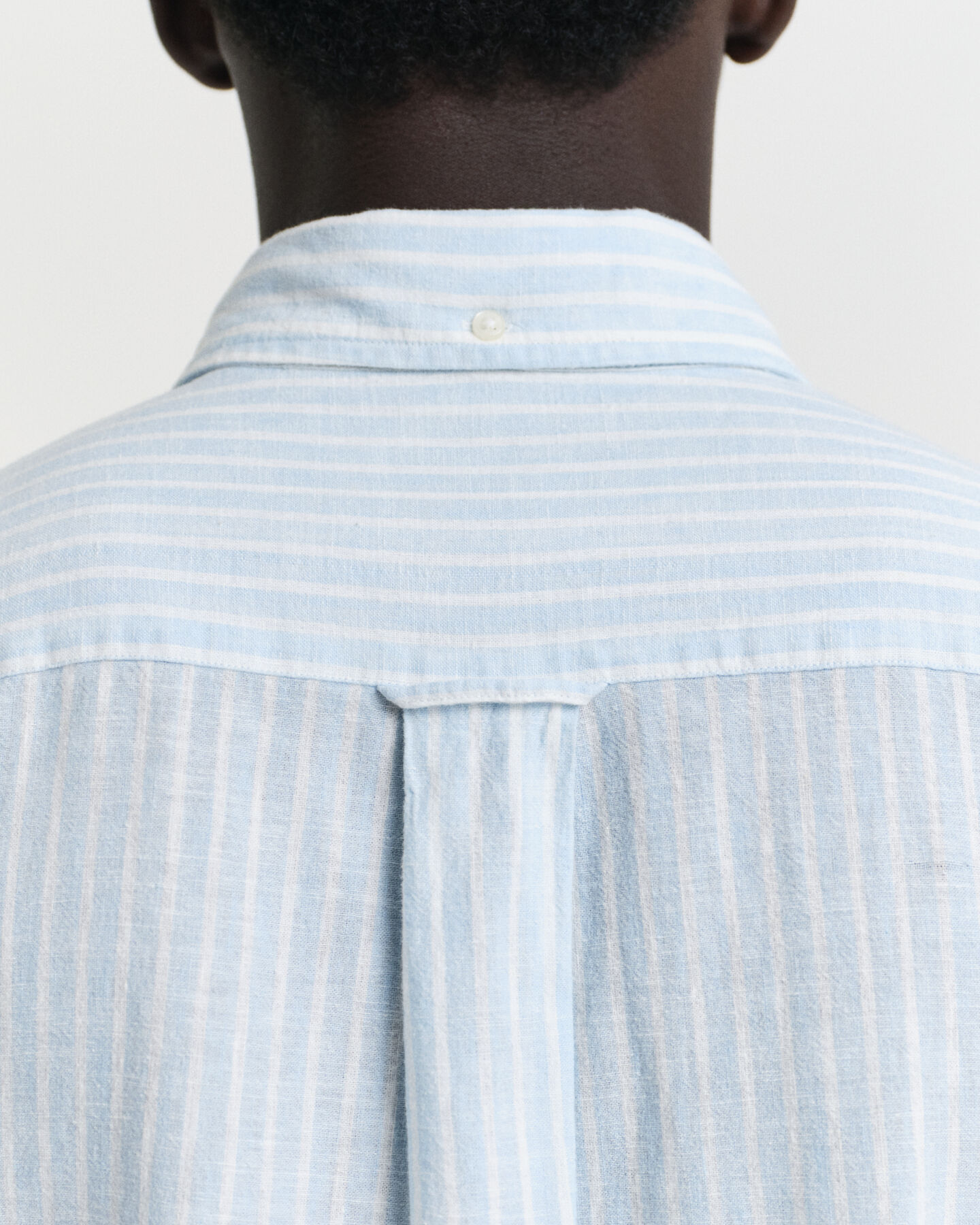 Regular fit stribet skjorte af bomuldshør