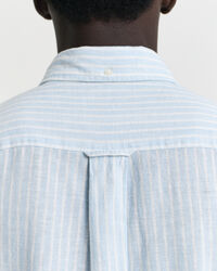 Regular fit stribet skjorte af bomuldshør