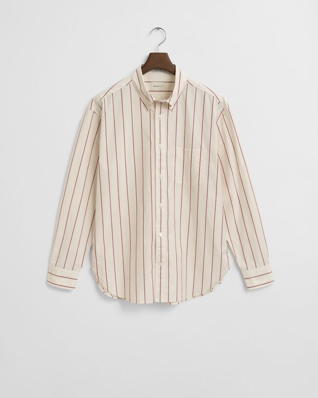 Relaxed fit Heritage Poplin skjorte med striber