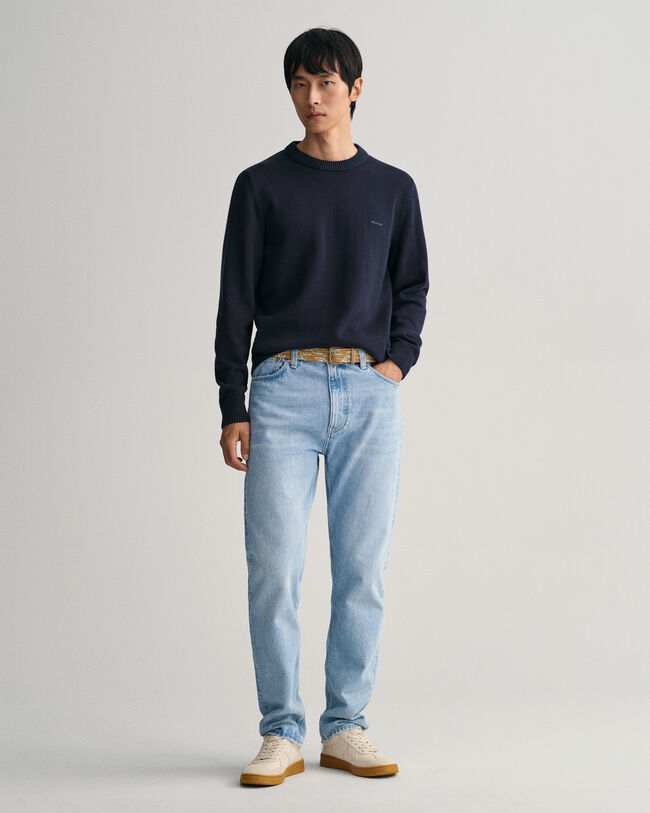 Crewneck sweater i supimabomuld