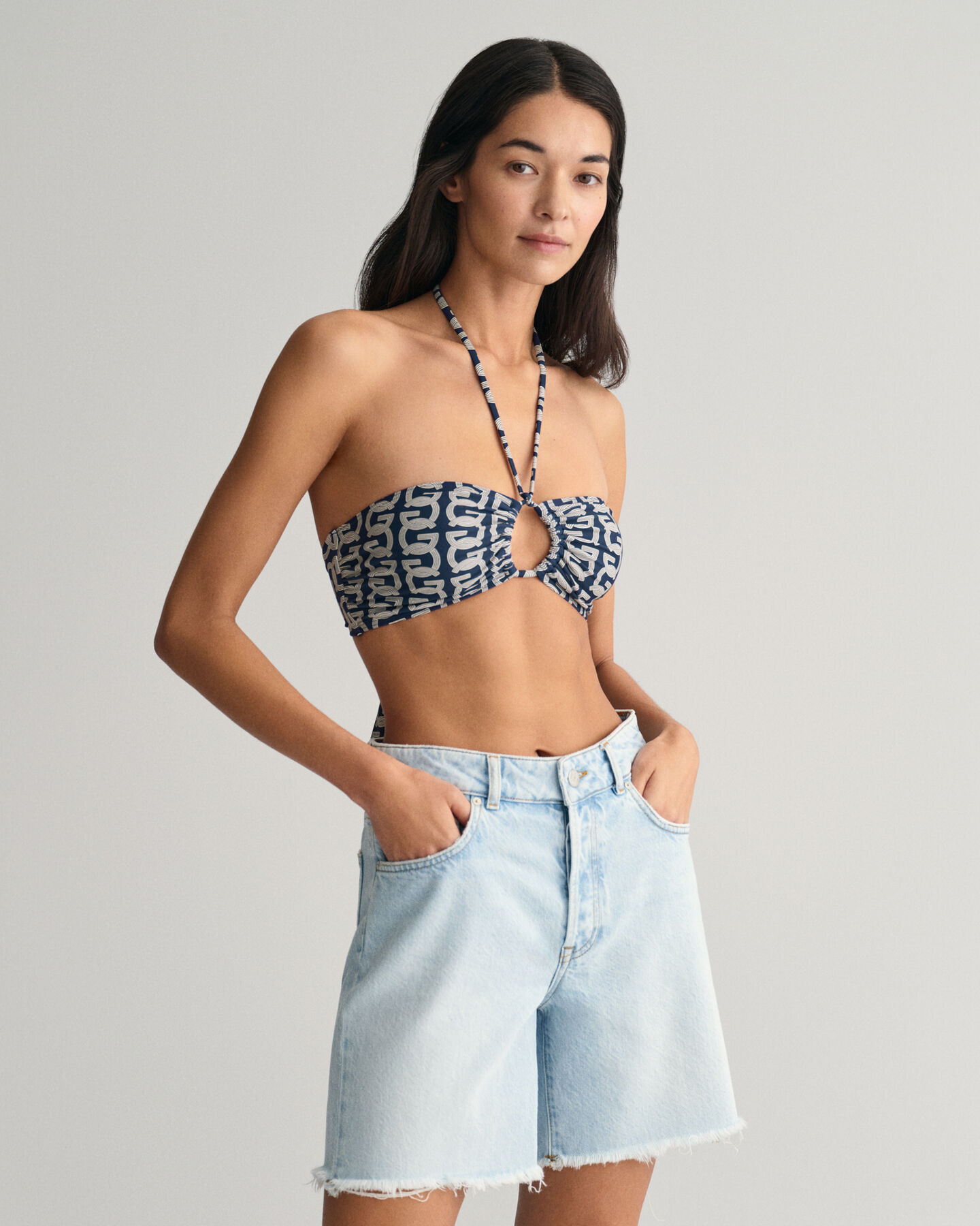 G Patterned Bandeau Top