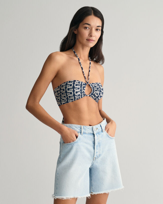 G Patterned Bandeau Top