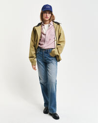 Regular fit klassisk stribet Oxford-skjorte