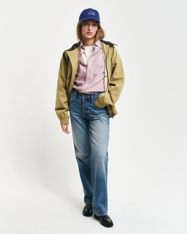 Regular fit klassisk stribet Oxford-skjorte