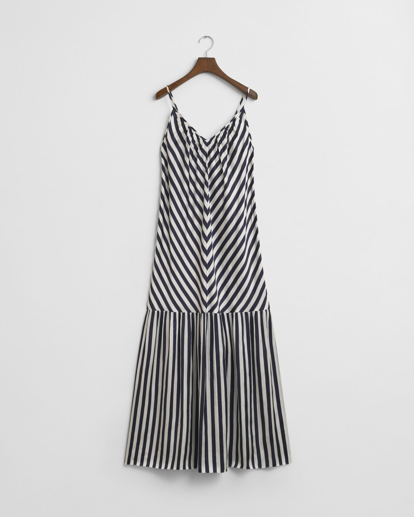 Chevron-stribet maxi kjole