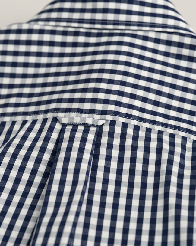 Regular fit gingham poplin skjorte