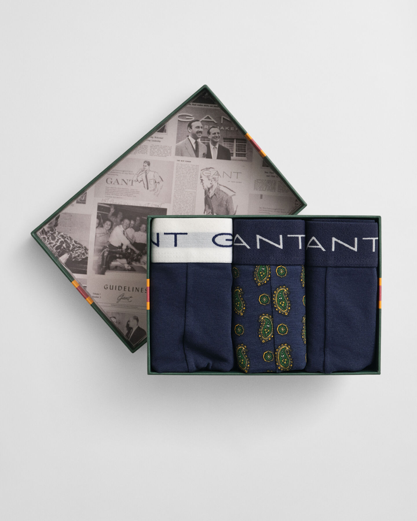 3-Pack trunk-underbukser med paisley-tryk i gaveæske