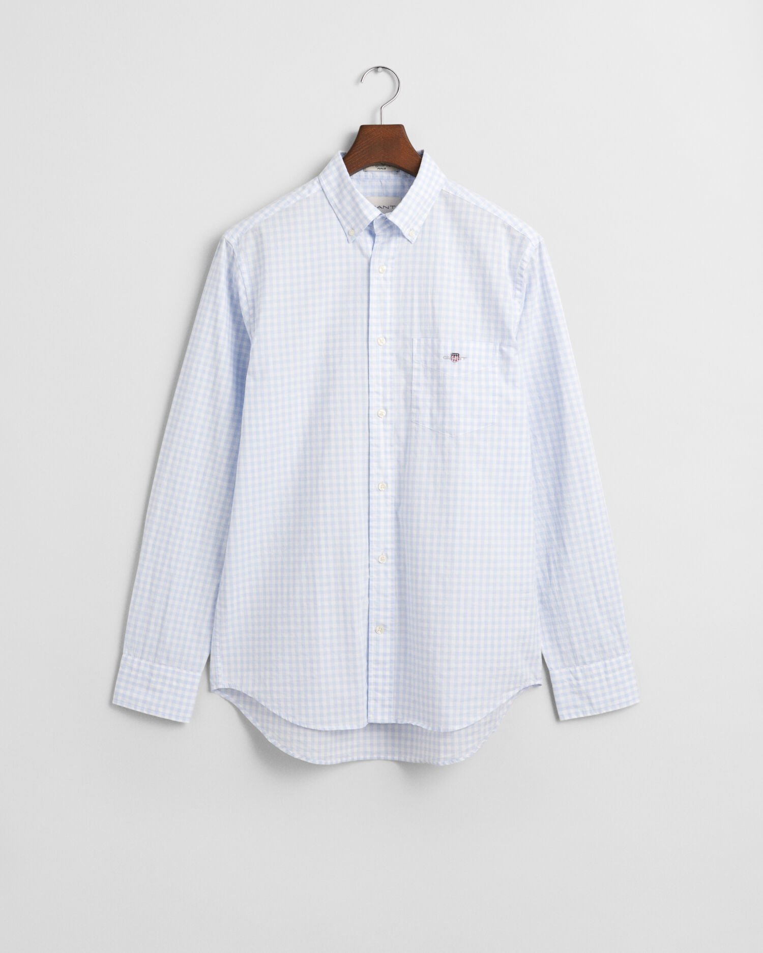 Regular fit klassisk gingham poplin-skjorte