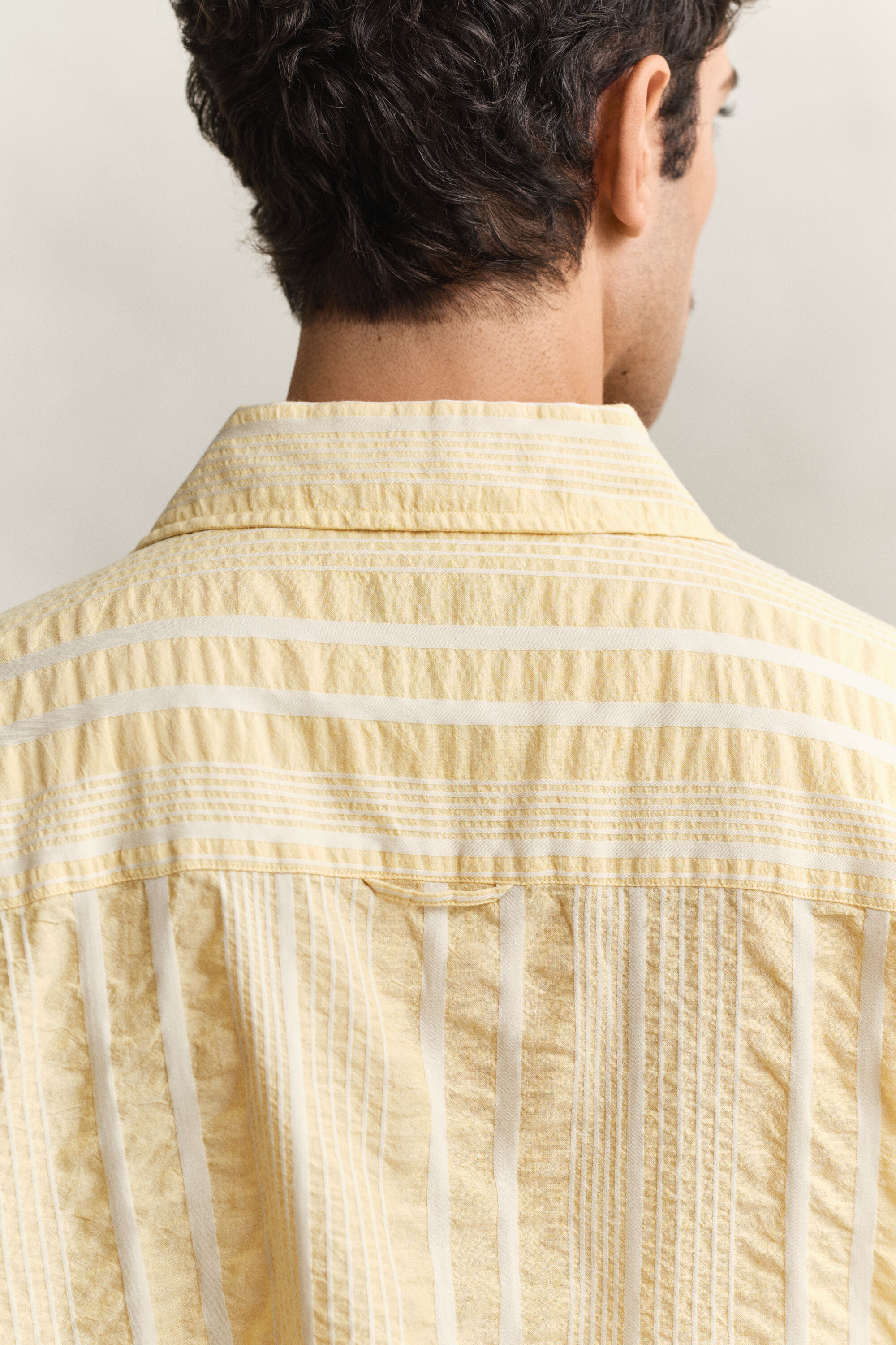 Seersucker skjorte med korte ærmer