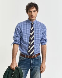 Regular fit klassisk gingham poplin-skjorte