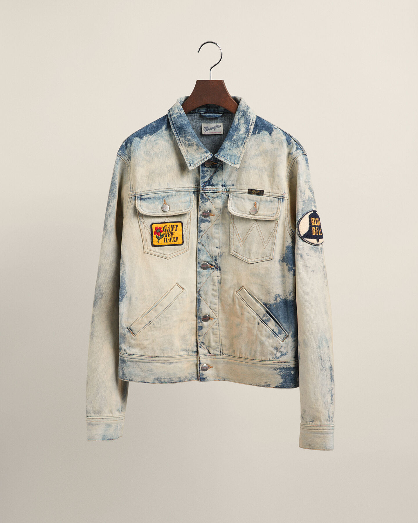 Wrangler x GANT bleget denimjakke
