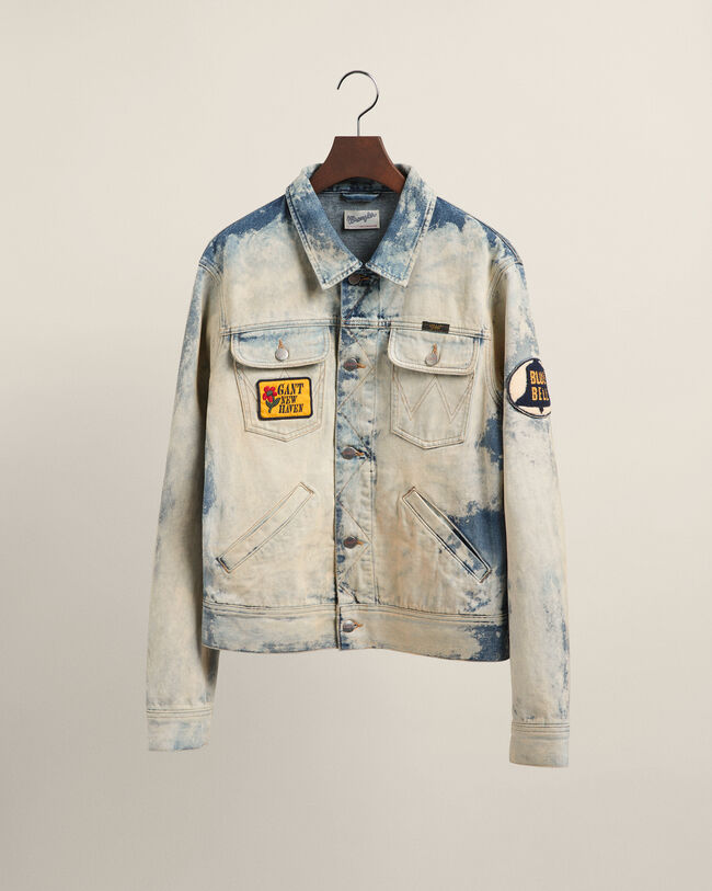 Wrangler x GANT bleget denimjakke