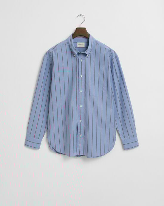 Relaxed fit Heritage Poplin skjorte med striber