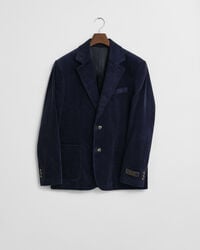 Regular fit blazer i jernbanefløjl