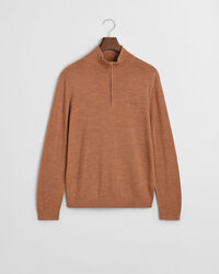 Sweater med halv lynlås i ekstra fin merinould