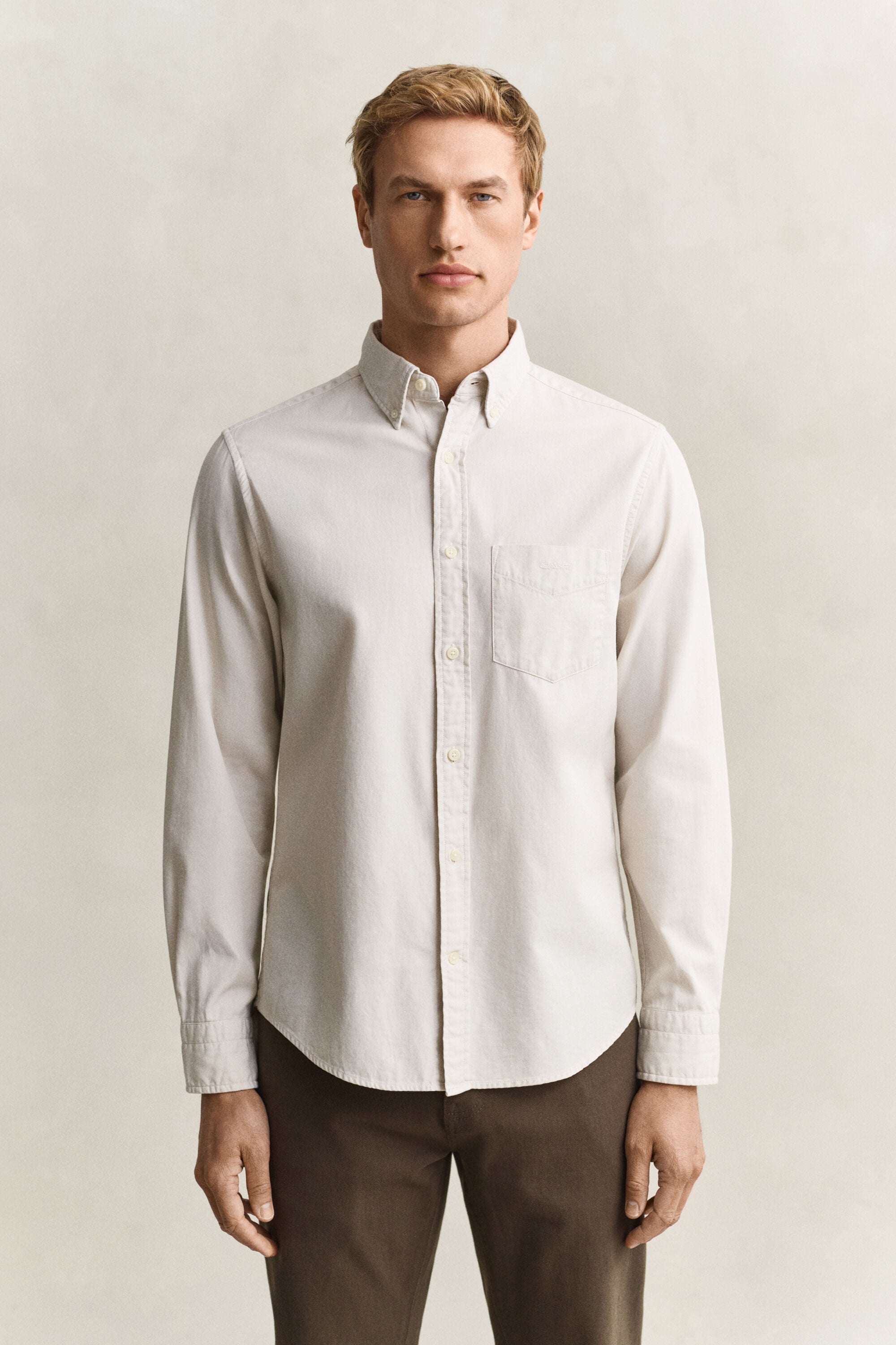 Regular fit skjorte af twill
