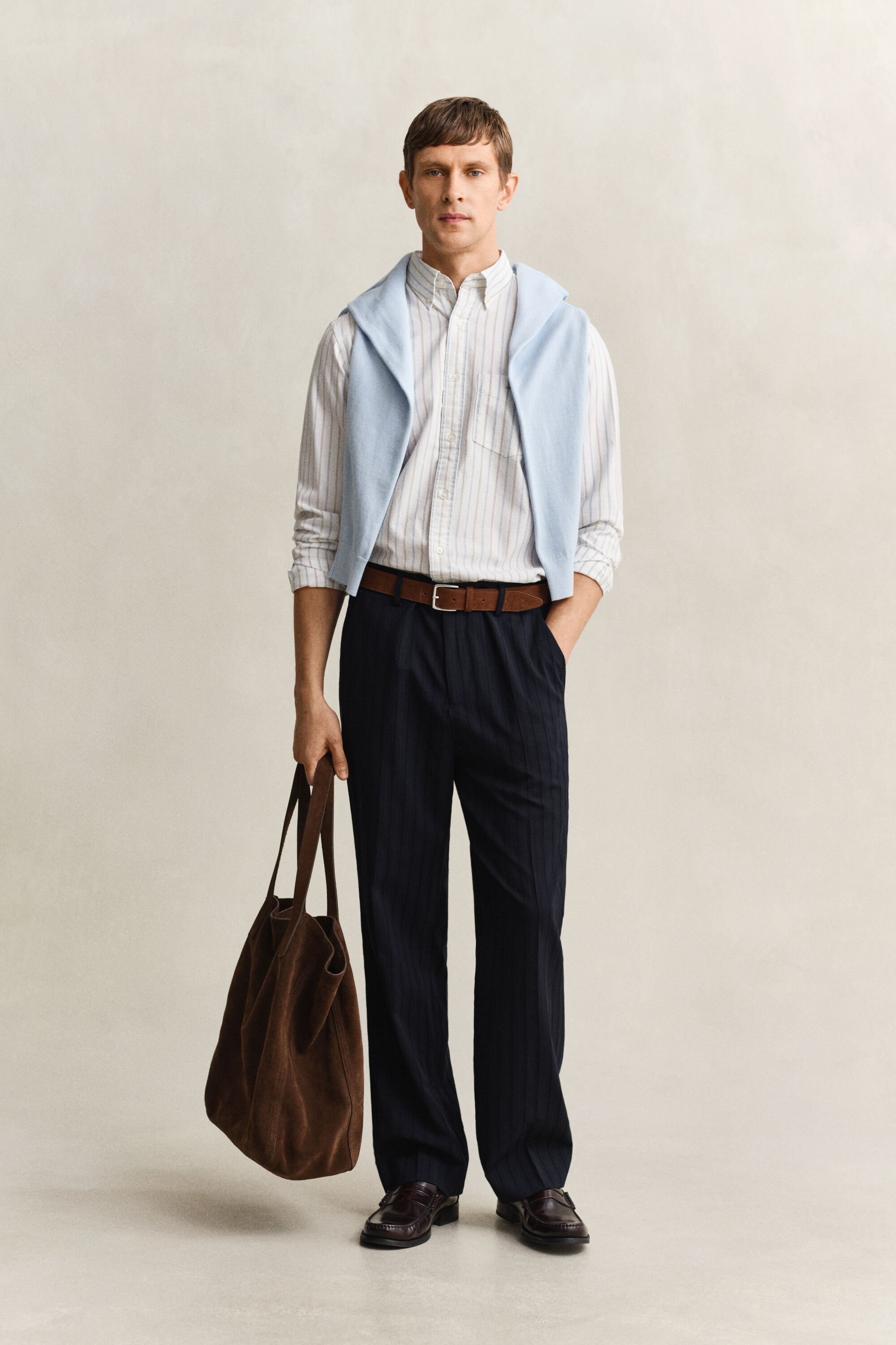 Klassisk Oxford skjorte med striber