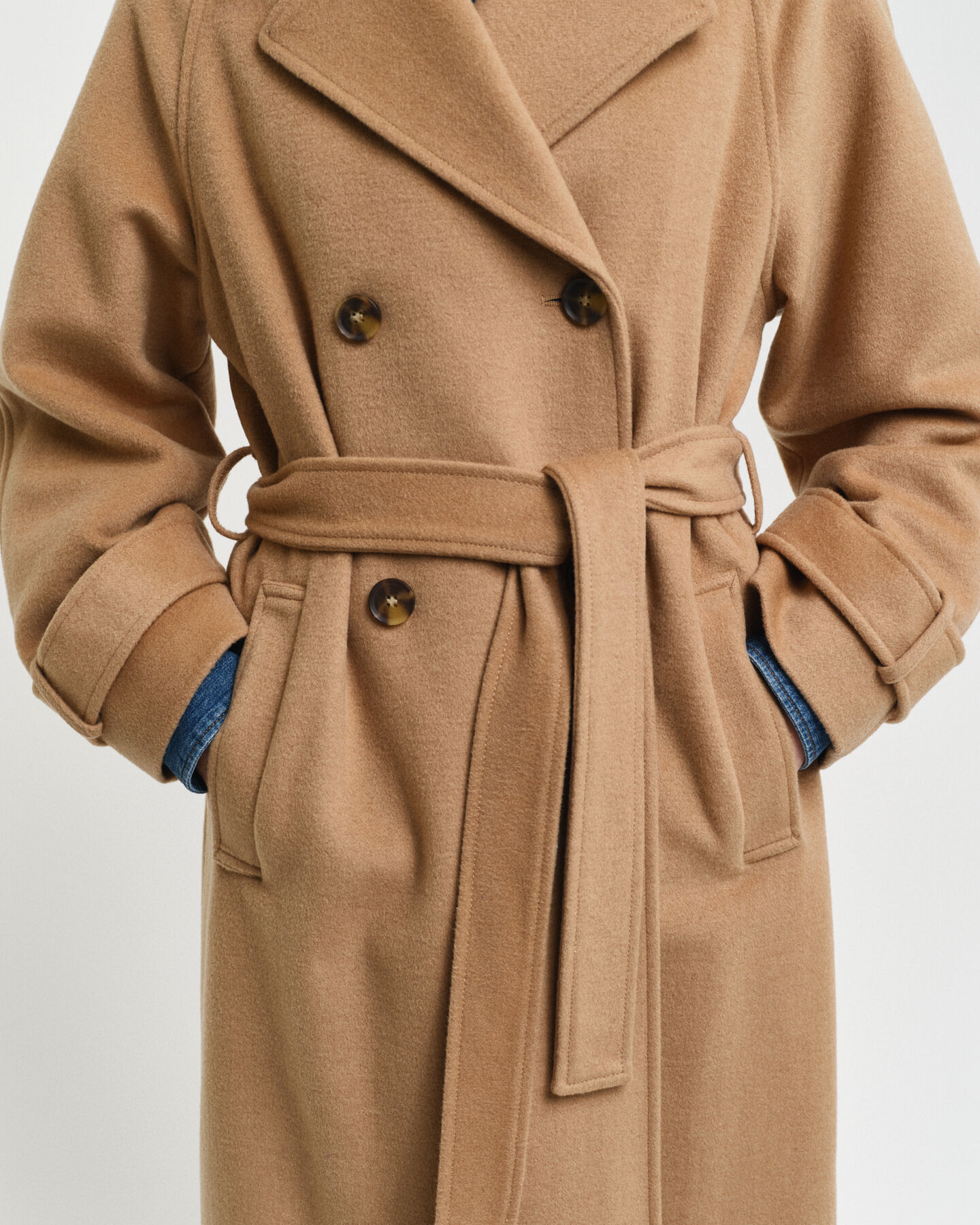 Trenchcoat i uld