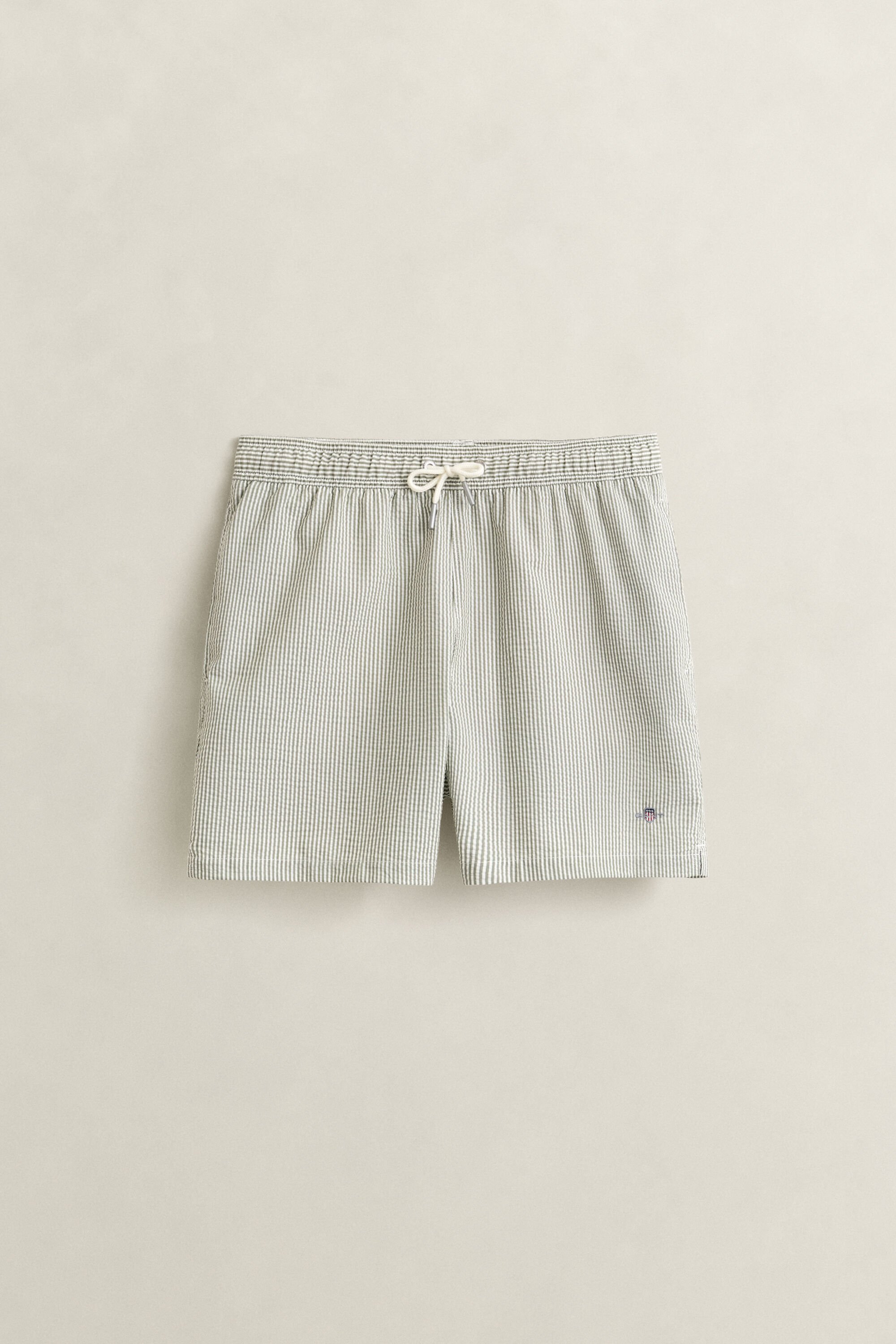 Stribede seersucker badeshorts