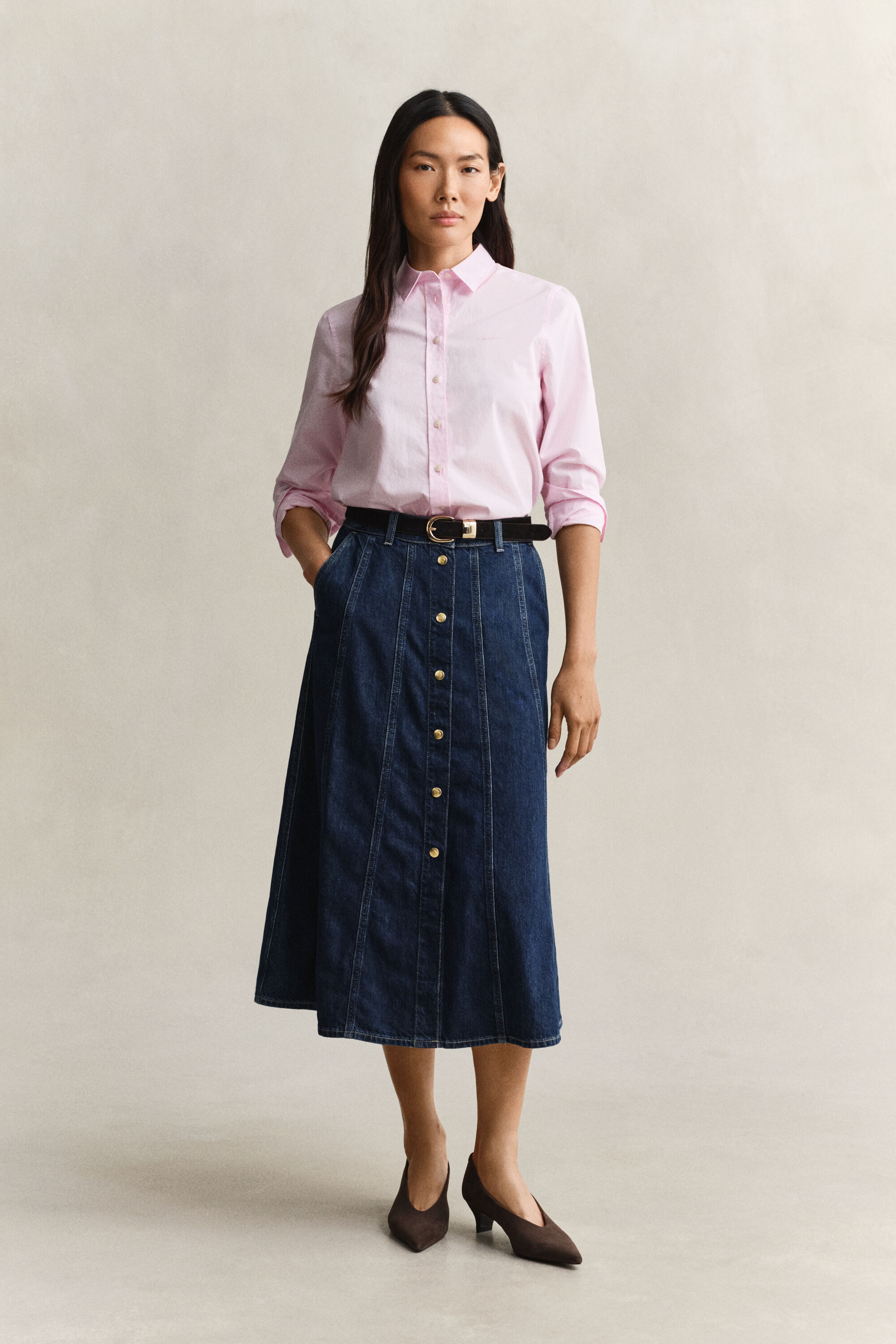 Regular fit klassisk poplin-skjorte