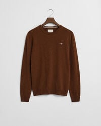 Crewneck sweater i ekstra fin lammeuld