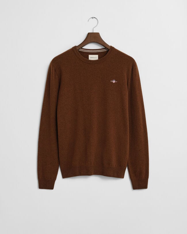 Crewneck sweater i ekstra fin lammeuld