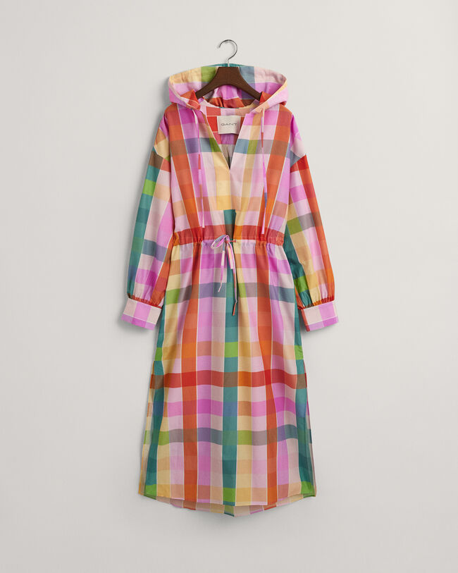 Flerternet kjole af bomuld og silke