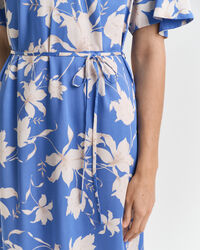 Kortærmet kjole med blomstertryk