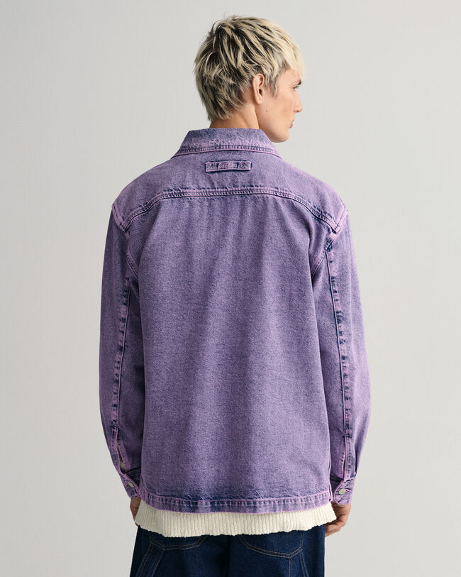 Garment-dyed overskjorte i denim