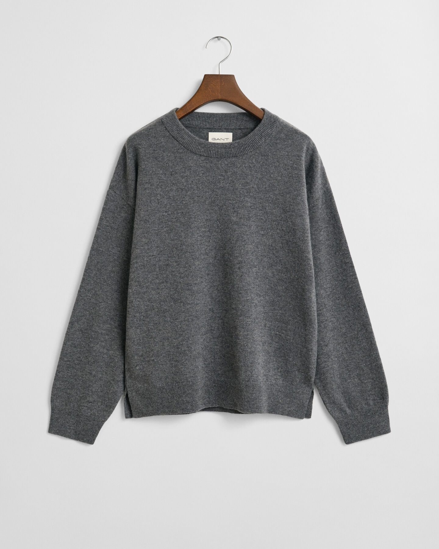 Crewneck sweater i ekstra fin lammeuld