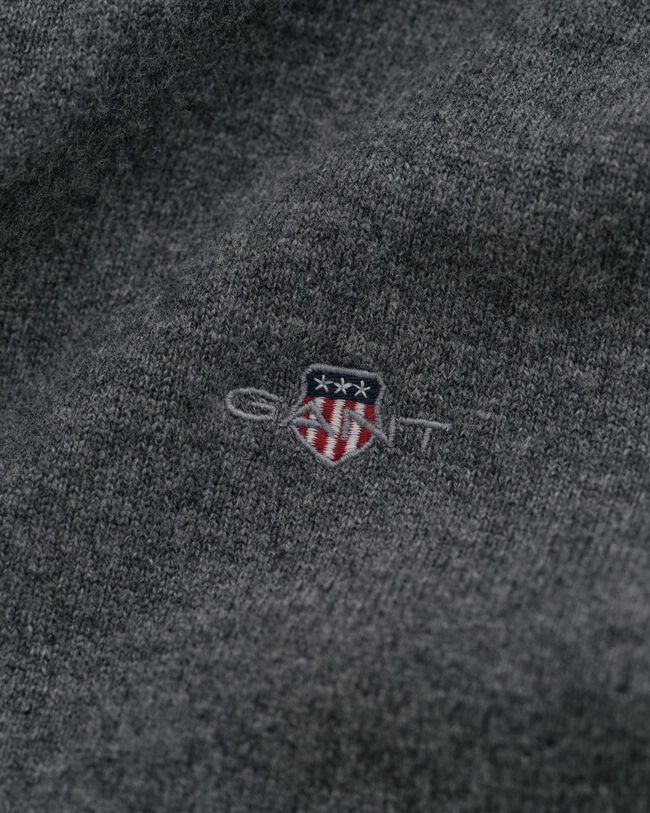 Cardigan af ekstra fin lammeuld med lynlås