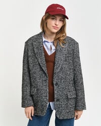 Relaxed fit sildebensmønstret blazer