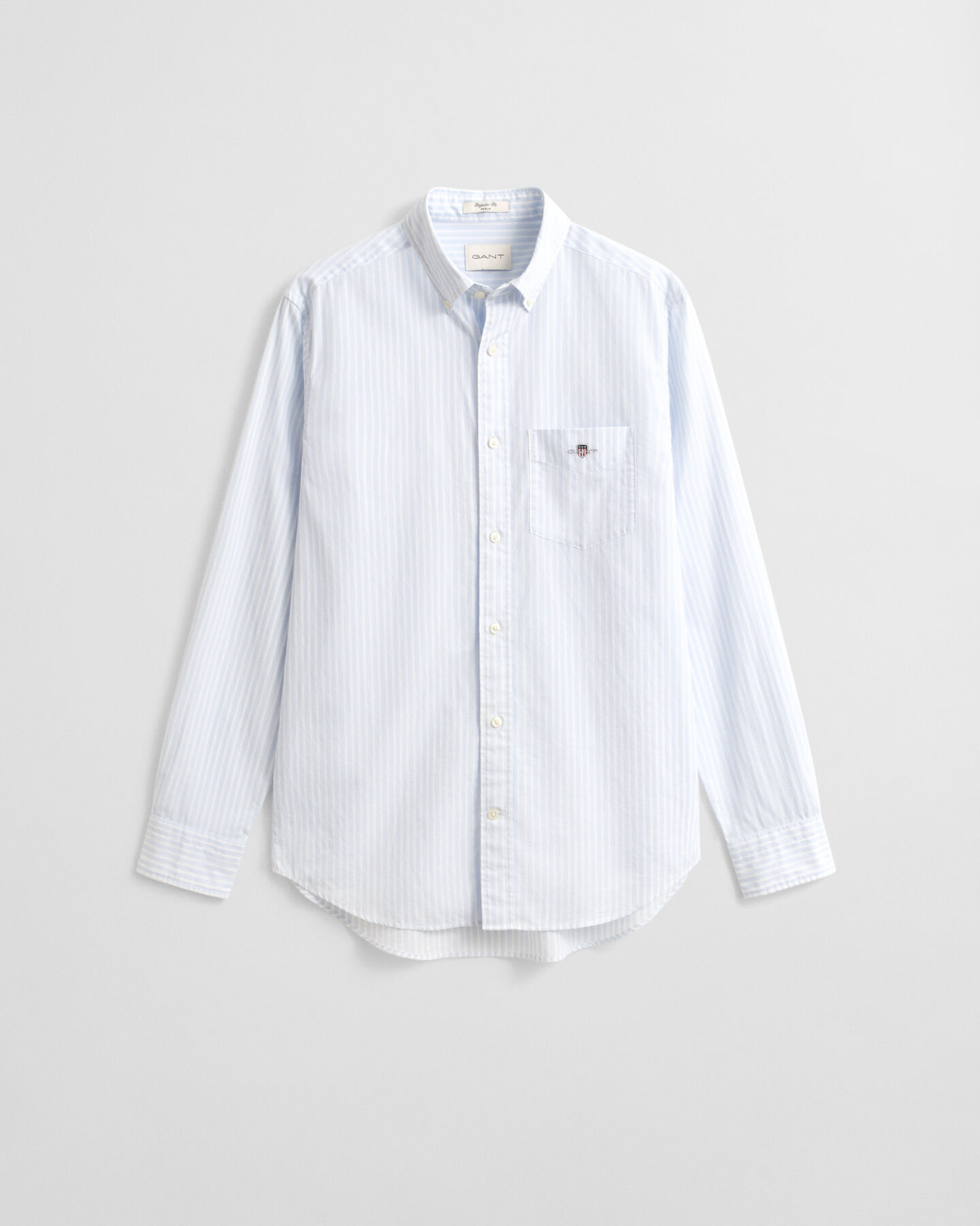 Regular fit klassisk stribet poplin-skjorte