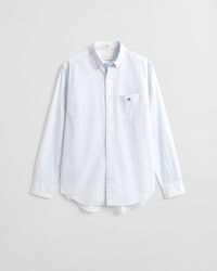 Regular fit klassisk stribet poplin-skjorte
