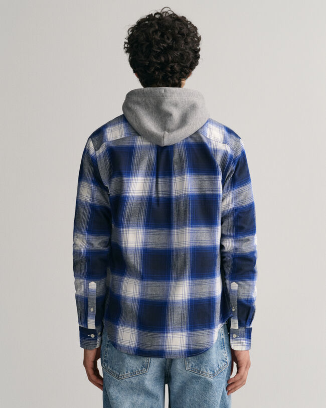 Regular fit flannelskjorte med skyggetern